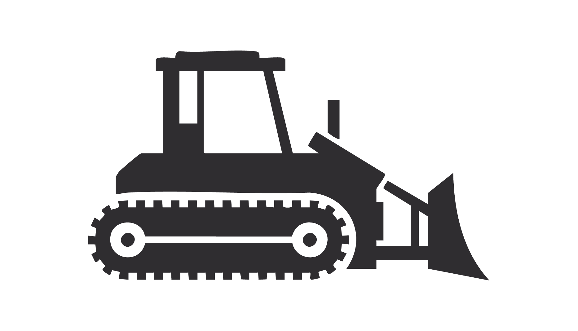 A silhouette of Miraai bulldozer, symbolizing scrap and metal recycling in the vehicle recycling industry.