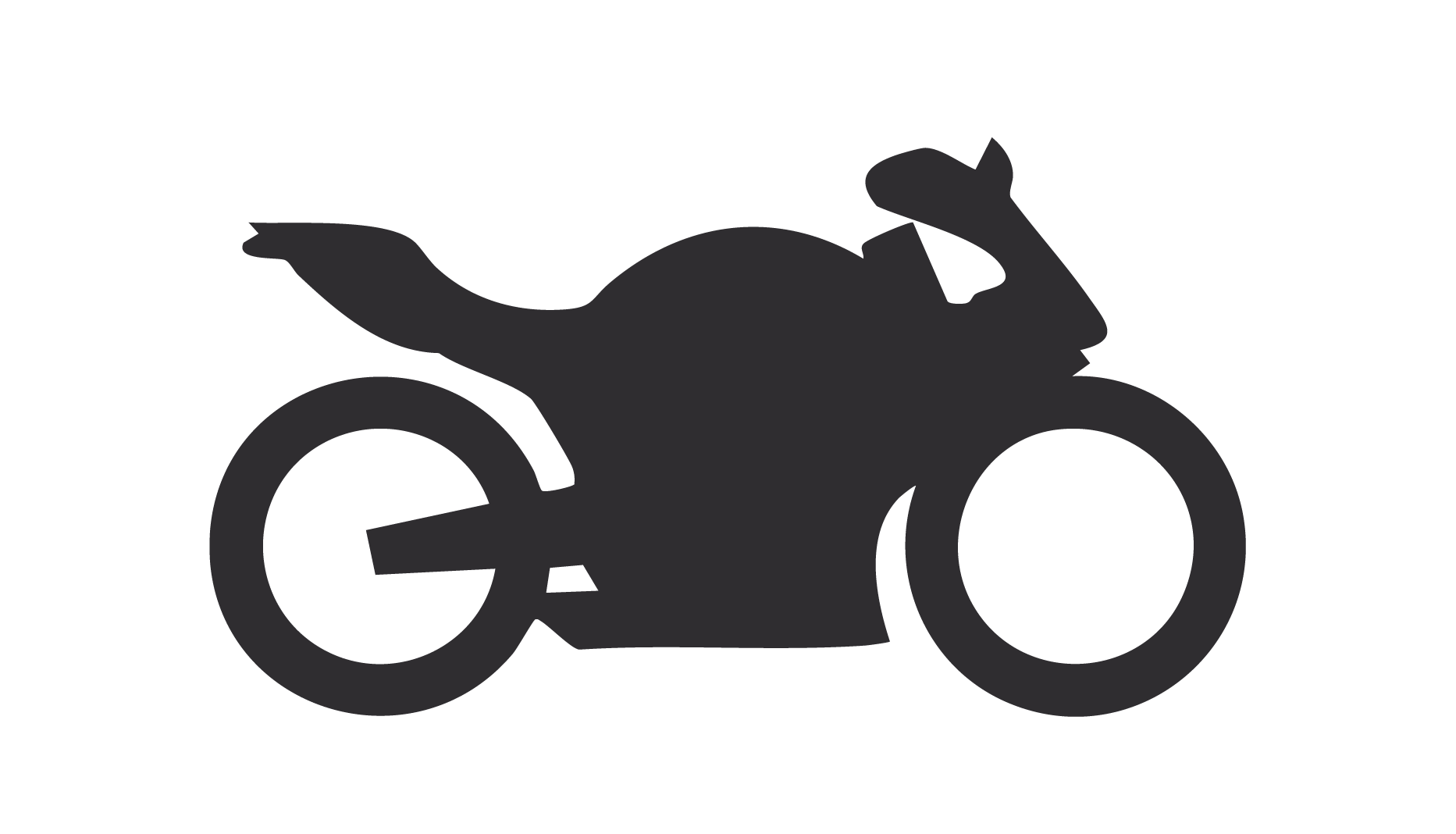 Vector illustration of a motorcycle icon on a white background, representing scrap and vehicle recycling efforts.