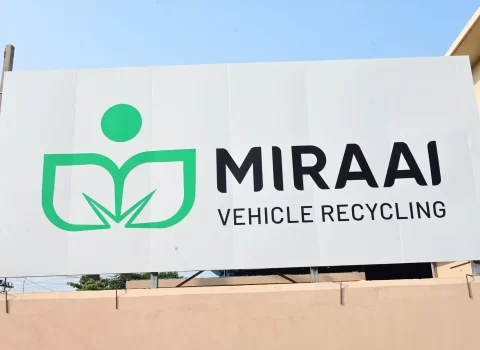 Miraai logo outside the official facility.